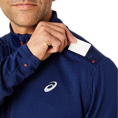 Pánska bežecká mikina ASICS Road Winter 1/2 Zip Mid Layer blue expanse