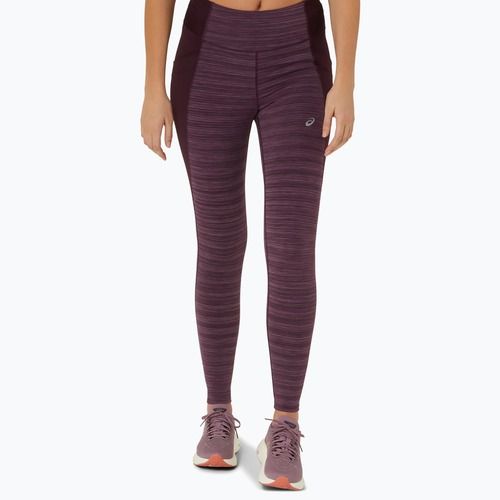 Dámske bežecké legíny ASICS Nagino Run dark aubergine heather
