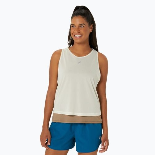 Dámske bežecké tielko ASICS Nagino Run Tank oatmeal/pepper