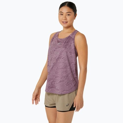Dámske bežecké tričko ASICS Road All Over Print Tank dusty mauve