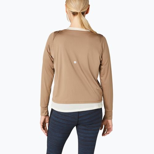 Tielko s dlhým rukávom + tielko na behanie pre ženy ASICS Nagino Run pepper/oatmeal