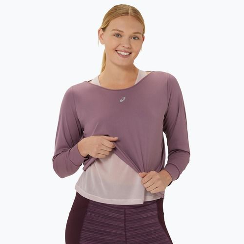 Tielko s dlhým rukávom + tielko na behanie pre ženy ASICS Nagino Run dusty mauve/watershed rose
