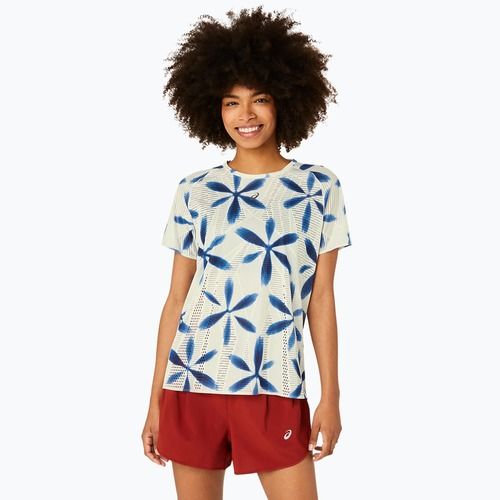 Dámske bežecké tričko ASICS Metarun Shibori Top brich/blue expanse