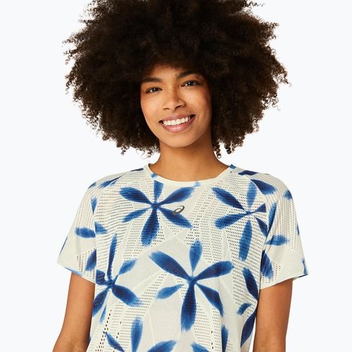 Dámske bežecké tričko ASICS Metarun Shibori Top brich/blue expanse