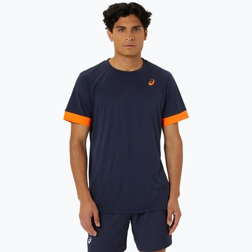 Pánske tenisové tričko ASICS Court SS Top midnight/shocking orange