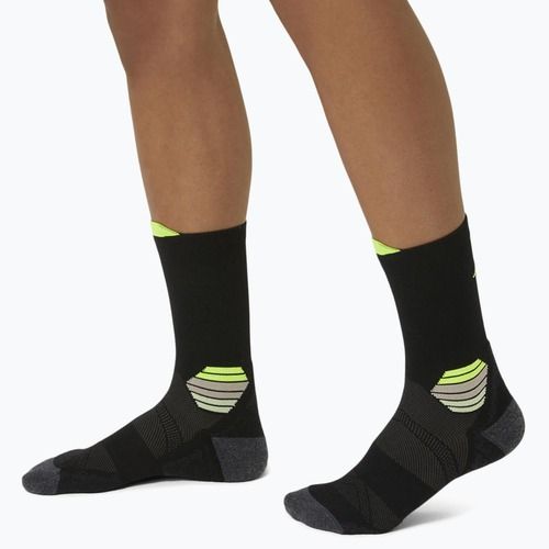 Ponožky na behanie ASICS Fujitrail Run Crew performance black/sefety yellow
