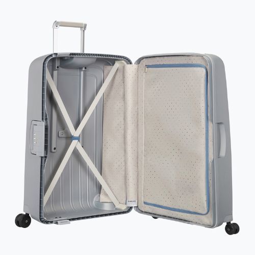 Cestovný kufor Samsonite S'cure Spinner 79 l strieborný