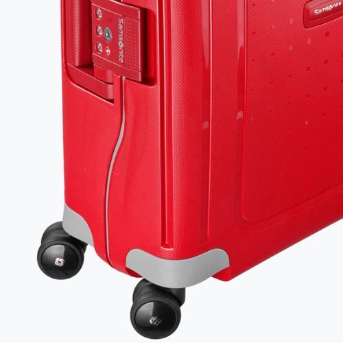 Cestovný kufor Samsonite S'cure Spinner 34 l purpurovo červený