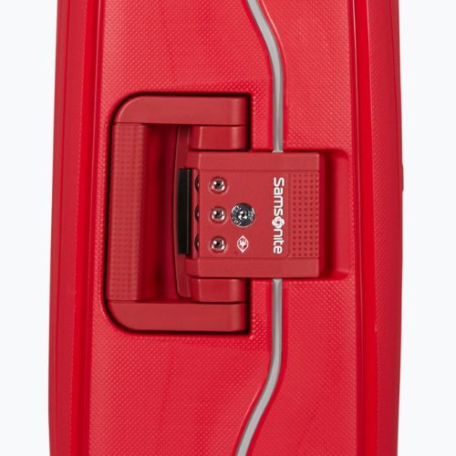 Cestovný kufor Samsonite S'cure Spinner 34 l purpurovo červený