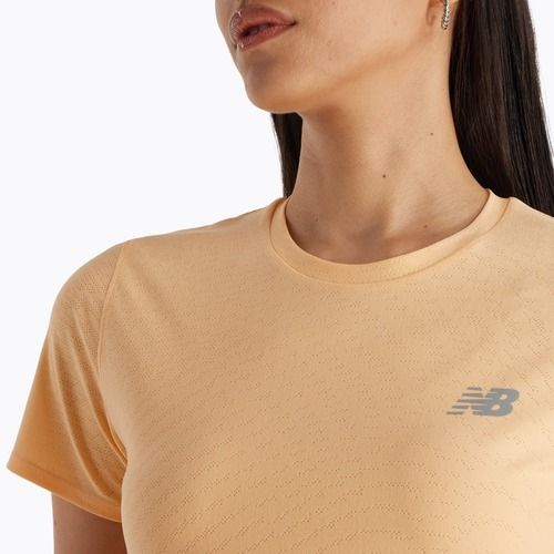 Dámske bežecké tričko New Balance Jacquard Slim peach blossom