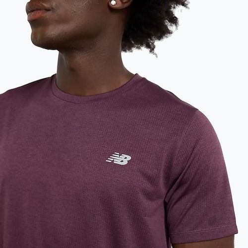 Pánske tričko New Balance Athletics Run plum brown