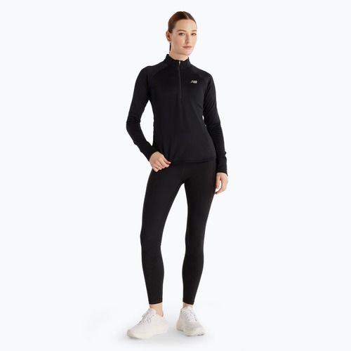 Dámske bežecké tričko s dlhým rukávom New Balance Athletics Heat Grid 1/2 Zip black