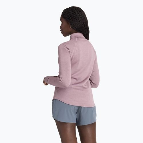 Dámske bežecké tričko New Balance Athletics Heat Grid 1/2 Zip ice wine heather