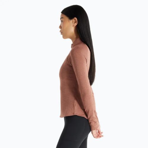 Dámske bežecké tričko New Balance Athletics Heat Grid 1/2 Zip sparrow heather