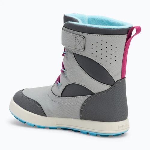 Detské snehové topánky Merrell Snow Storm 3.0 Wtrpf grey/turq