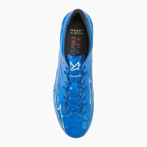 Pánske kopačky Mizuno α Japan FG white/laser blue/gold