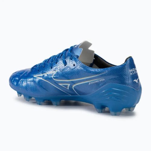 Pánske kopačky Mizuno α Pro FG white/laser blue/gold