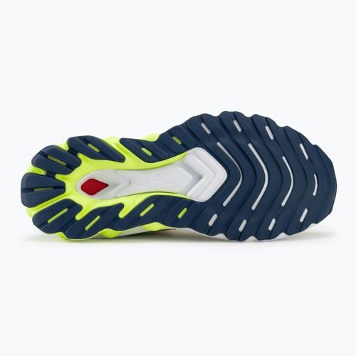 Dámska bežecká obuv Mizuno Wave Skyrise 5 pristine/vibrant orange/mizuno neo lime