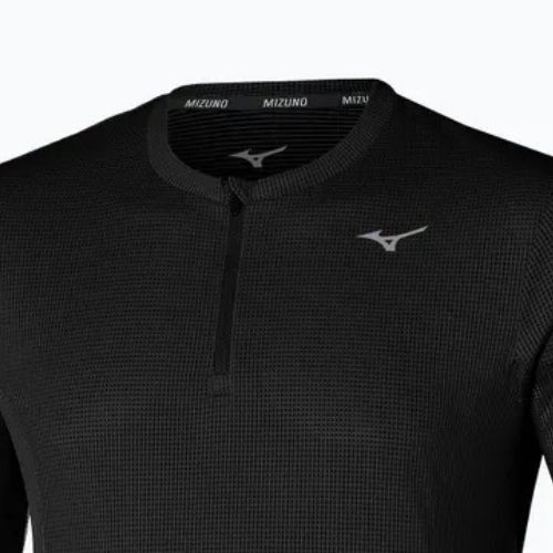 Pánske bežecké tričko s dlhým rukávom Mizuno Dryaeroflow Half Zip black