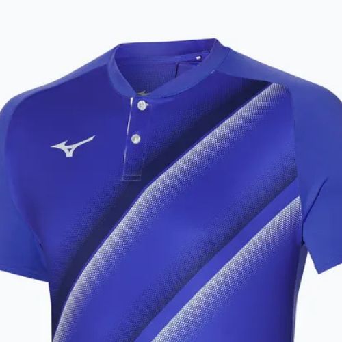 Pánske tenisové polo tričko Mizuno Shadow fialovo modré