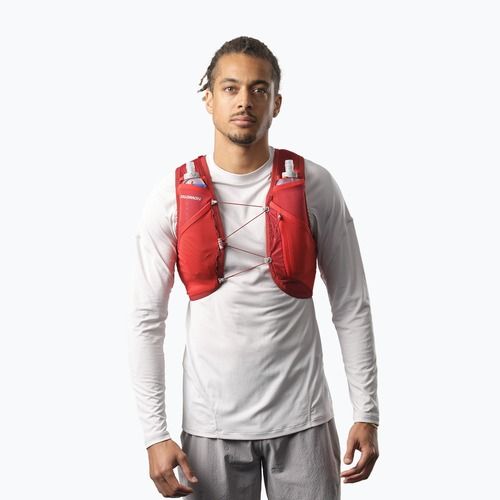 Bežecká vesta Salomon Active Skin 4 set red dahlia/high risk