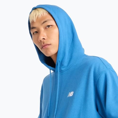 Pánska mikina New Balance Small Logo French Terry Hoodie blue agate