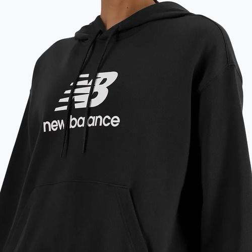 Dámska mikina New Balance French Terry Stacked Logo Hoodie black