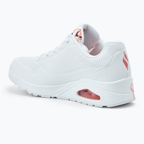 Dámska obuv SKECHERS JGoldcrown Uno Spread The Love white/coral
