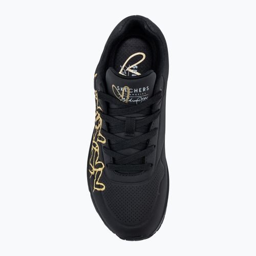 Dámska obuv SKECHERS JGoldcrown Uno Golden Heart black/multicolor metallic