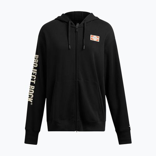 Dámska mikina Under Armour Project Rock HWT black/silt/team oranžová Full Zip Hard at Work black/silt/team orange