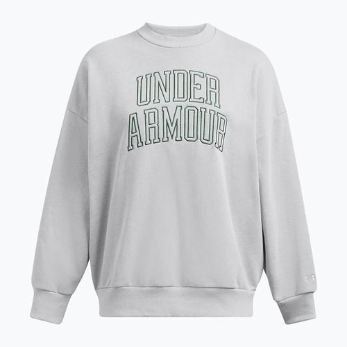Dámska mikina Under Armour  Icon Heavyweight Terry Oversized Crew mod gray/forest green