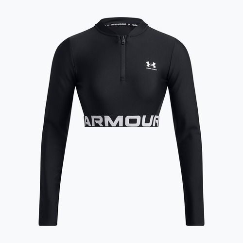 Dámsky tréningový top Under Armour Heat Gear Rib 1/4 Zip black/black/white