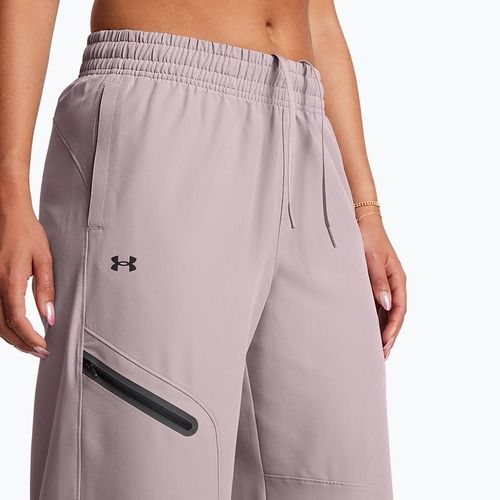Dámske nohavice Under Armour Unstoppable Woven Wide Leg tetra gray/black