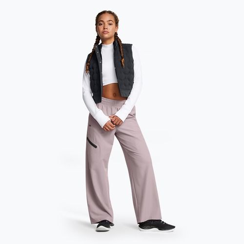 Dámske nohavice Under Armour Unstoppable Woven Wide Leg tetra gray/black