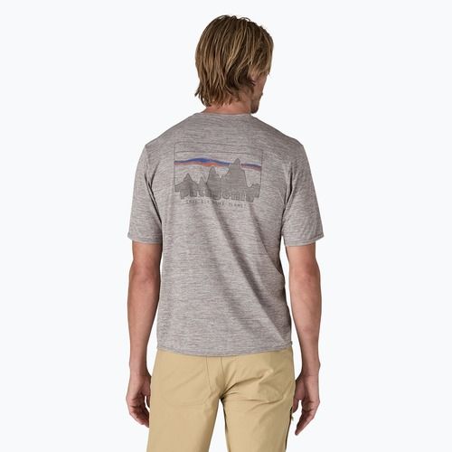 Pánske grafické tričko Patagonia Cap Cool Daily 73 skyline/feather grey