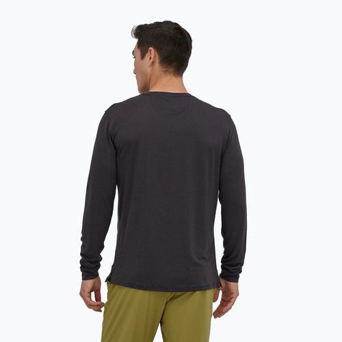 Pánske tričko Patagonia Cap Cool Merino Blend Longsleeve Graphic heritage header/black