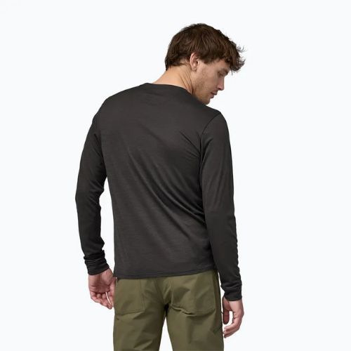 Pánske tričko Patagonia Cap Cool Merino Blend Longsleeve black