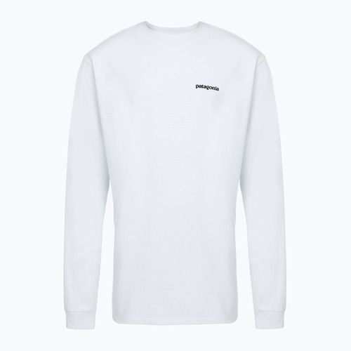 Pánske tričko Patagonia P-6 Logo Responsibili Longsleeve white