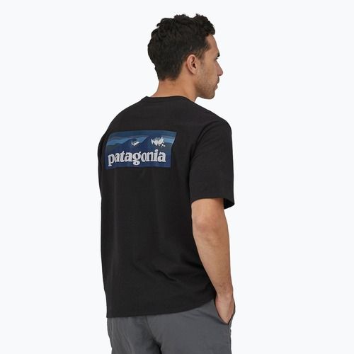Pánske tričko Patagonia Boardshort Logo Pocket Responsibili ink black