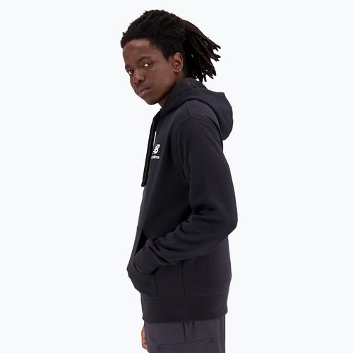 Pánska mikina New Balance Essentials Stacked Logo French Terry black