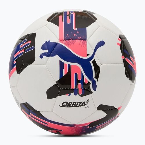 Futbalová lopta PUMA Orbita 6 MS puma white/lapis lazuli/sunset glow veľ. 3