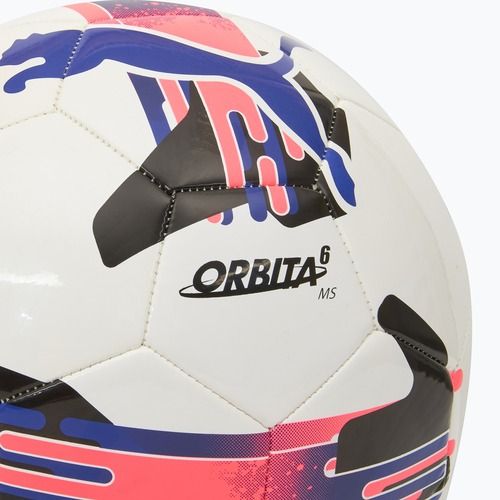 Futbalová lopta PUMA Orbita 6 MS puma white/lapis lazuli/sunset glow veľ. 4