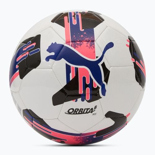 Futbalová lopta PUMA Orbita 6 MS puma white/lapis lazuli/sunset glow veľ. 5