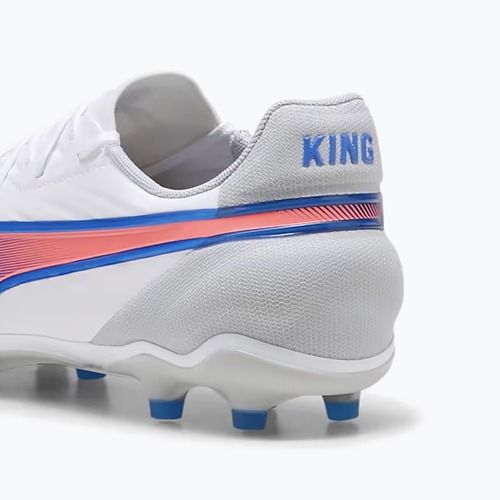 Futbalová obuv/ kopačky PUMA King Match FG/AG puma white/bluemazing/flat light grey/sunset glow