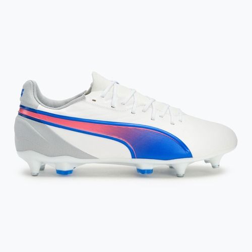 Pánska futbalová obuv/ kopačky PUMA King Match MxSG puma white/bluemazing/flat light grey/sunset glow
