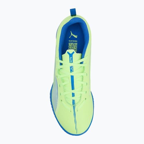 Detská futbalová obuv PUMA Ultra 5 Play TT Jr fizzy apple/puma white