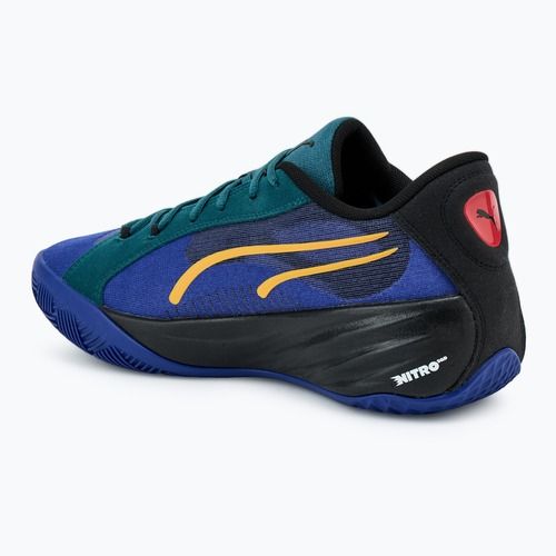 Pánska basketbalová obuv PUMA All-Pro Nitro Crowd Craze lapis lazuli/cold green/puma black