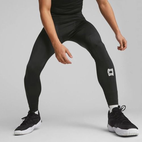 Pánske basketbalové legíny PUMA Hoops Team Full Baselayer puma black