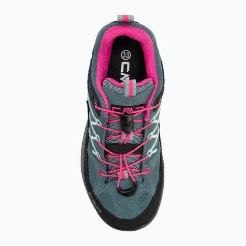 Detská trekkingová obuv CMP Rigel Low Wp mineral green / purple fluo