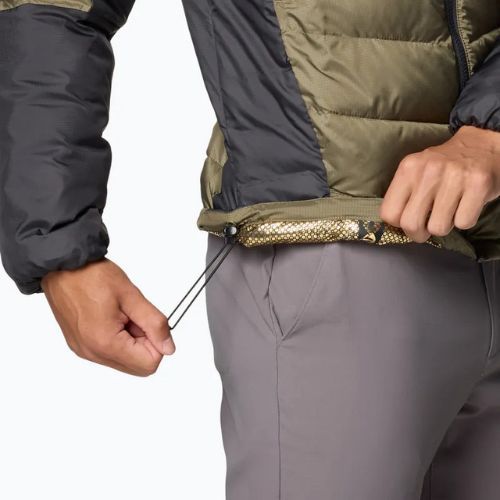 Pánska páperová bunda Columbia Labyrinth Loop II Hooded stone green/ shark